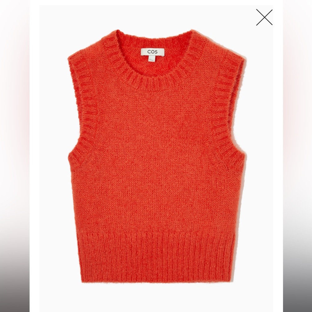 COS orange sweater vest